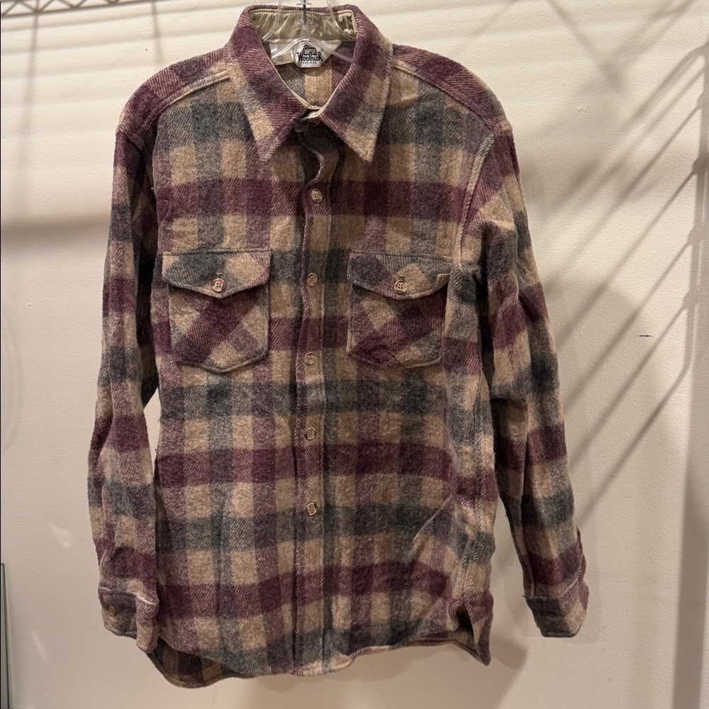 Vintage Woolrich Wool Blend Long Sleeve Button Down Shirt